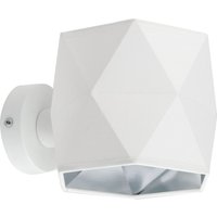 Wandlampe Modern Weiß Silber Stoff Metall blendarm Wandlampe Modern Weiß Silber Stoff Metall blendarm von TK Lighting