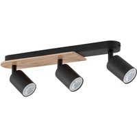 Aufbaustrahler 3-flammig GU10 51 cm Metall Holz Modern Aufbaustrahler 3-flammig GU10 51 cm Metall Holz Modern von TK Lighting