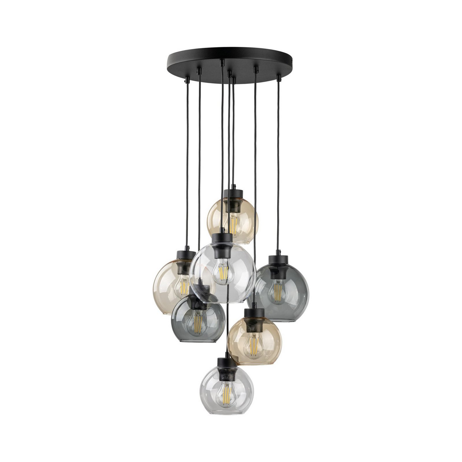 B-Ware Cubus Hängelampe Pendelleuchte Lampe Mehrfarbig Glas E27 49 Cm 7 Flammig B-Ware Cubus Hängelampe Pendelleuchte Lampe Mehrfarbig Glas E27 49 Cm 7 Flammig von TK Lighting