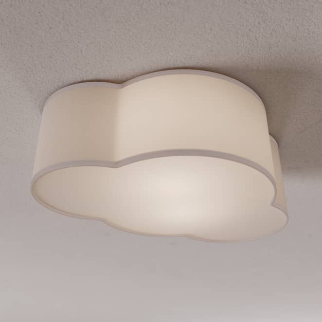 B-Ware Tk Lighting Deckenleuchte Cloud Deckenlampe Lampe Aus Textil Länge 41 Cm Grau von TK Lighting