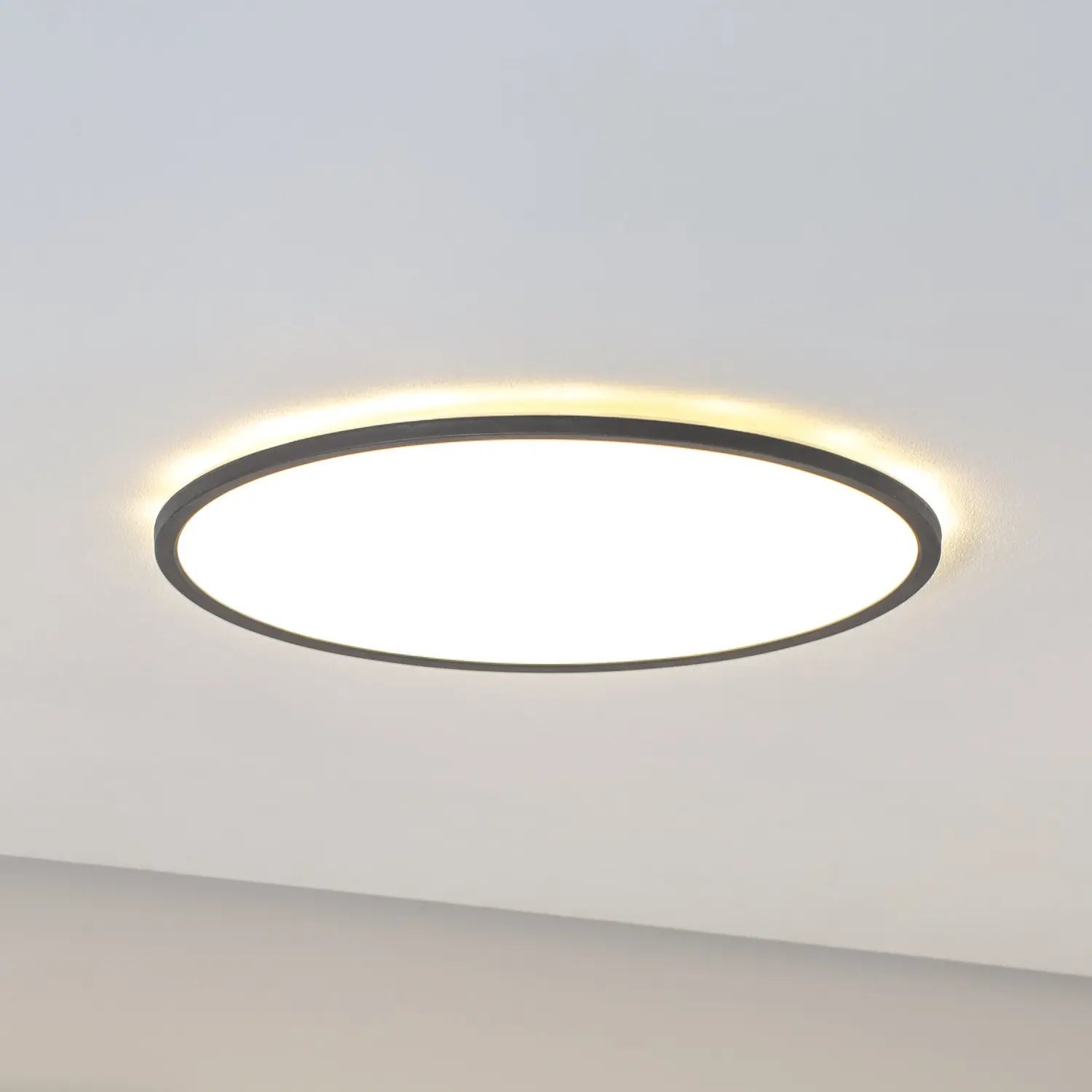 B-Ware Tk Lighting Led Panel Deckenleuchte Panel Aqua Led Rund Schwarz Metall von TK Lighting