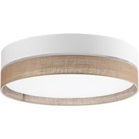 Deckenlampe Modern Jute Stoff rund Ø 60 cm Braun Weiß von TK Lighting