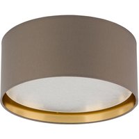Deckenlampe Stoff rund Ø 45 cm Beige Gold blendarm Deckenlampe Stoff rund Ø 45 cm Beige Gold blendarm von TK Lighting