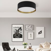 Deckenlampe Stoffschirm Schwarz Gold rund Ø 60 cm groß Deckenlampe Stoffschirm Schwarz Gold rund Ø 60 cm groß von TK Lighting