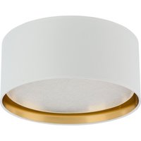 Deckenlampe rund Ø 45 cm Weiß Gold blendarm Stoffschirm Deckenlampe rund Ø 45 cm Weiß Gold blendarm Stoffschirm von TK Lighting