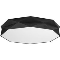 Deckenleuchte BISO Schwarz Weiß Stoff Flur Lampe von TK Lighting