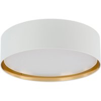 Deckenleuchte Weiß Gold rund Ø 60 cm wohnlich Stoff Deckenleuchte Weiß Gold rund Ø 60 cm wohnlich Stoff von TK Lighting