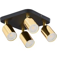 Deckenspot Metall 4-flammig GU10 Schwarz Gold BRIONY von TK Lighting