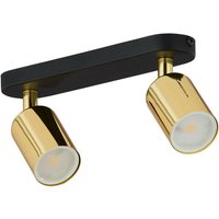 Deckenstrahler 2-flammig GU10 Metall Schwarz Gold von TK Lighting