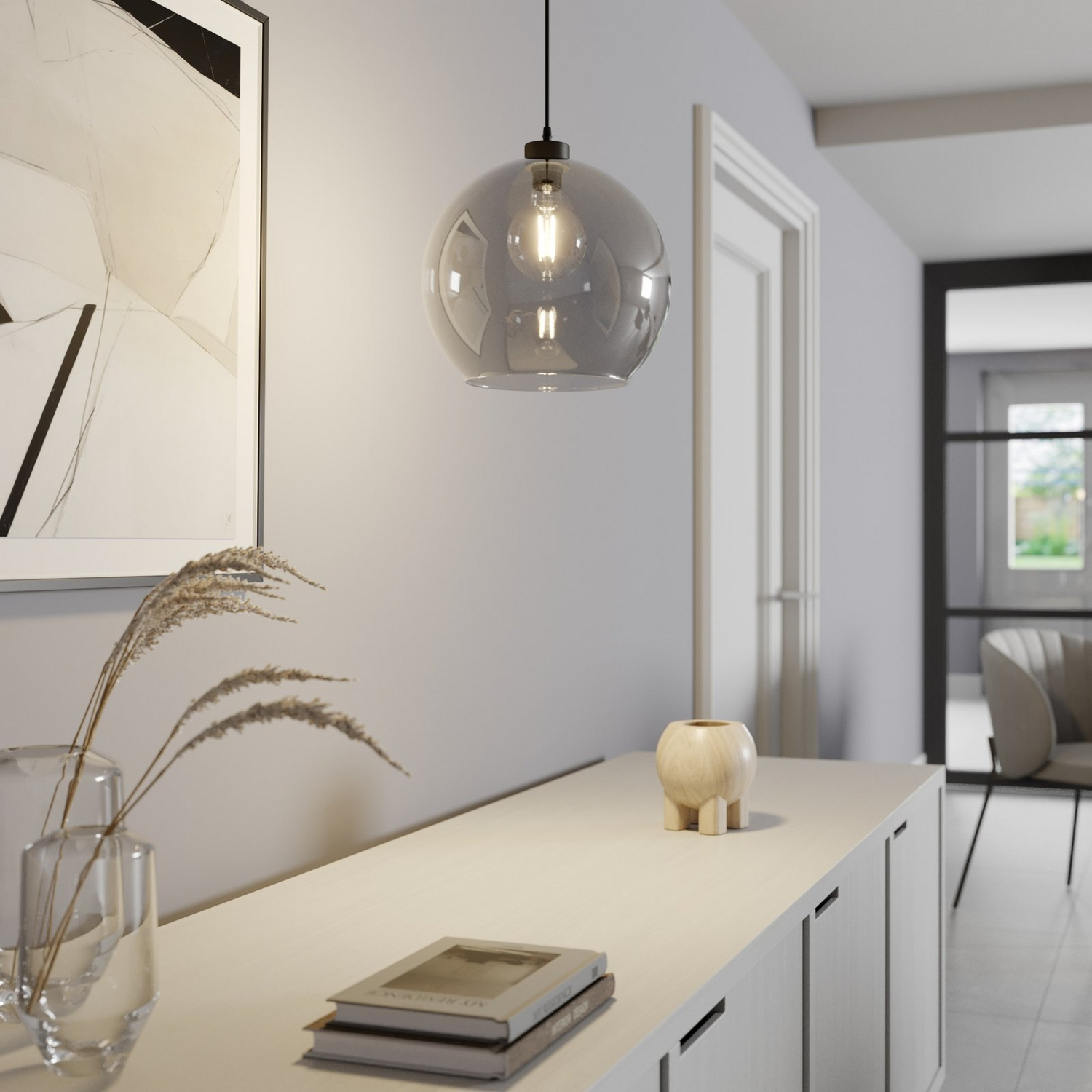 B-Ware Euluna Hängeleuchte Cubus Pendelleuchte Lampe Einflammig E27 Glas Graphitgrau B-Ware Euluna Hängeleuchte Cubus Pendelleuchte Lampe Einflammig E27 Glas Graphitgrau von TK Lighting