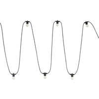 Flexible Lichterkette außen Schwarz Metall IP65 E27 von TK Lighting