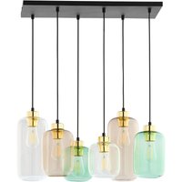 Hängelampe Glas Metall 6-flammig E27 Esszimmer von TK Lighting