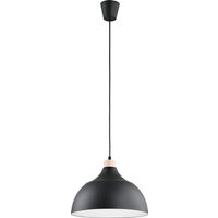 Hängelampe Schwarz Holz-Deko ∅33cm Esszimmer rund von TK Lighting