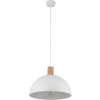Hängelampe Weiß Skandinavisch Metall Holz Ø 33,5 cm E27 von TK Lighting