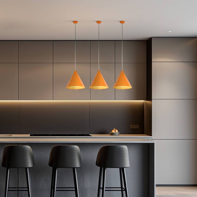 Hängeleuchte Cono, 1-flammig, Ø 25 cm, orange, E27 von TK Lighting