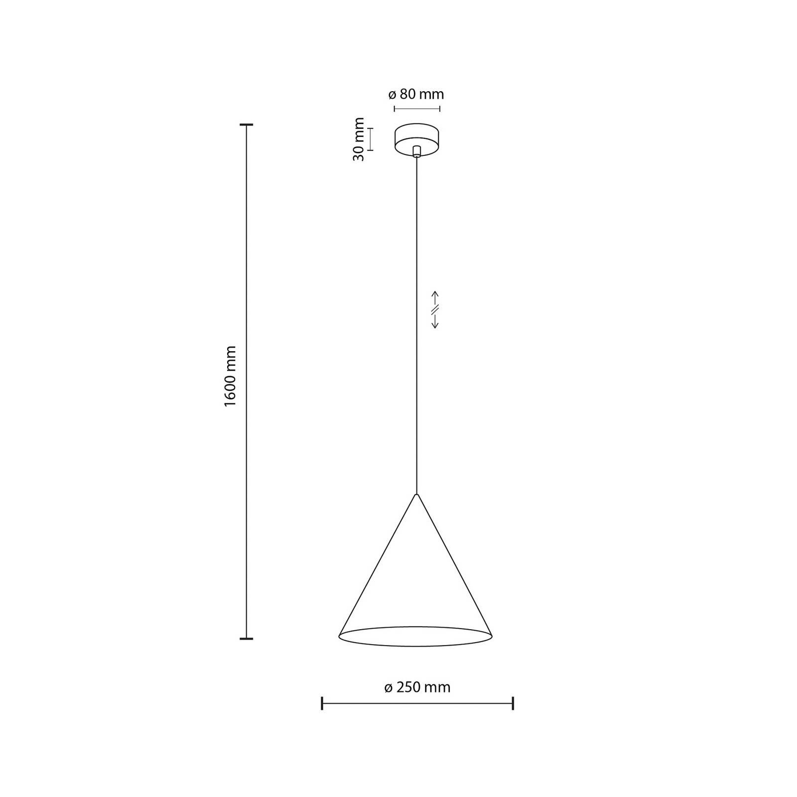 Hängeleuchte Cono, 1-flammig, Ø 25 cm, sand, E27 Hängeleuchte Cono, 1-flammig, Ø 25 cm, sand, E27 von TK Lighting