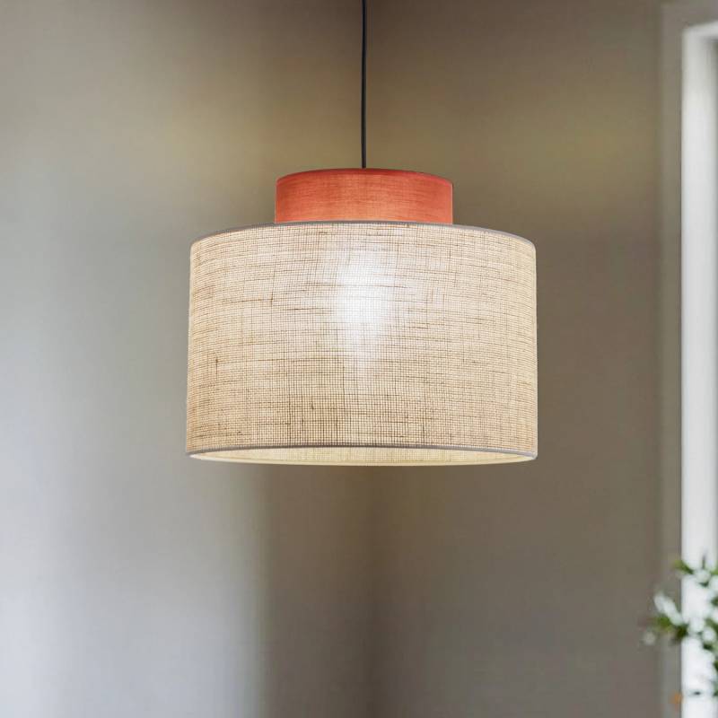 Hängeleuchte Duo ø 38 Cm Rostbraun Naturbraun Jute Deckenlampe Lampe Leuchte B-Ware von TK Lighting