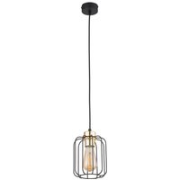 Hängeleuchte Schwarz Gold E27 Metall Draht GALAXY von TK Lighting