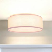 Kinderzimmerleuchte Rosa Ø 38 cm rund flach Stoffschirm von TK Lighting
