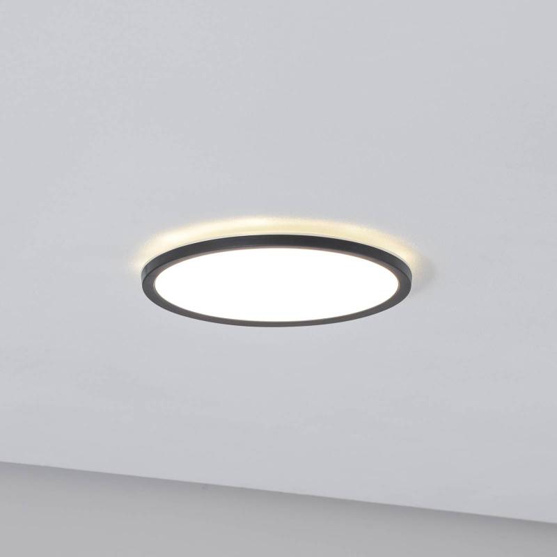 LED-Panel Aqua, Ø 30 cm, schwarz, Metall/Kunststoff, CCT dim von TK Lighting