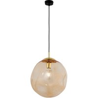 Pendelleuchte Glas Schirm in Bernstein Gold E27 Esstisch von TK Lighting