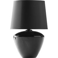 Tischlampe Schwarz Glas Stoff 62 cm hoch E27 Tischlampe Schwarz Glas Stoff 62 cm hoch E27 von TK Lighting