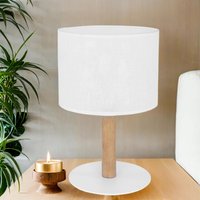 Tischlampe Weiß Holz SEYA Wohnzimmer Bett Lampe Tischlampe Weiß Holz SEYA Wohnzimmer Bett Lampe von TK Lighting