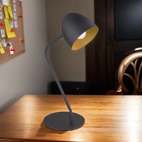 Tischleuchte SARE Schwarz Gold H:47cm Büro Lampe von TK Lighting