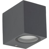 Wandlampe außen Downlight Grau Metall IP44 GU10 H:8 cm Wandlampe außen Downlight Grau Metall IP44 GU10 H:8 cm von TK Lighting