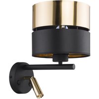 Wandlampe mit Leselampe Schalter Schwarz Gold Bett Sofa Wandlampe mit Leselampe Schalter Schwarz Gold Bett Sofa von TK Lighting