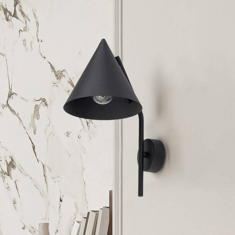 Wandleuchte Cono, 1-flammig, schwarz, E27 von TK Lighting
