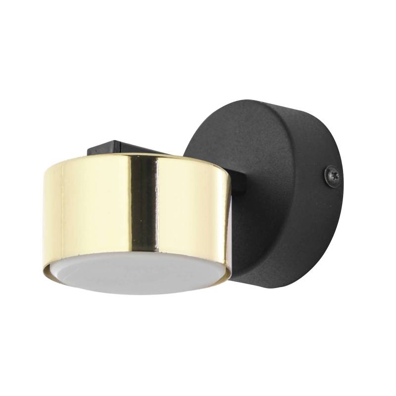 Wandleuchte Dallas, einflammig, schwarz-gold von TK Lighting