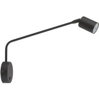 Wandleuchte mit Schalter Metall verstellbar GU10 Schwarz Wandleuchte mit Schalter Metall verstellbar GU10 Schwarz von TK Lighting
