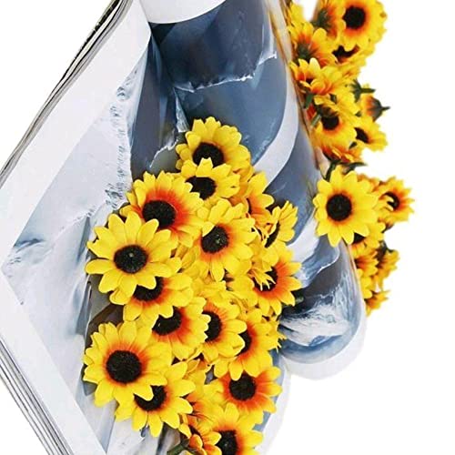 100 pcs Künstliche Sonnenblumen Köpfe 4cm Seide Blumenköpfe Künstlich Blumenkopf Klein Sonnenblumen Kunstblumen Deko für Hochzeit Party Tischdeko DIY Basteln Kleidung Dekoration von TK28MN