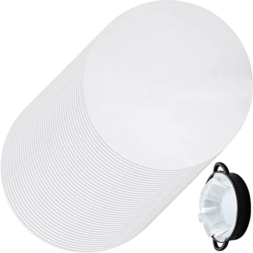 50 Stück rundes Pergamentpapier 46cm Dutch Oven Liner Einweg-Backpapier weiß für Kuchenform, Luftfritteuse, Dampfgarer, Grillparty, Kuchen, Pizza, Fleisch und Gemüse von TK28MN