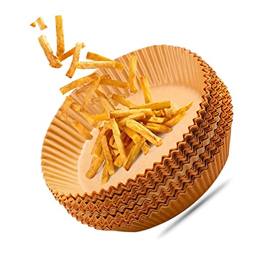 Backpapier für Heißluftfritteuse, 120 Stück Airfryer Backpapier 16cm Rund, Antihaft Einweg Luftfritteuse Pergamentpapier Wasserdicht Ölfest für Bratpfanne Ofen Mikrowelle HeißLuftfritteuse von TK28MN