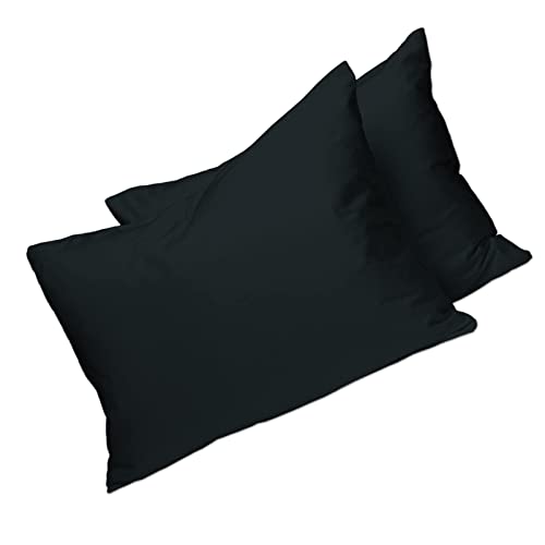 Luxuriöser Soft-Satin 2er Pack Kissenbezug 20 * 36inch (51 * 91cm) Schwarz, 400 Fadenzahl Baumwolle Kissenbezüge, Langstapel Baumwolle Kissenbezug Schwarz, 20 * 36inch (51 * 91cm) von TK28MN