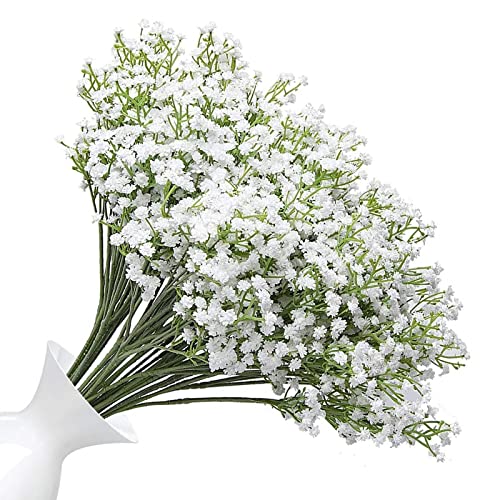 Schleierkraut Künstlich, 12 Weiß Sträuße Künstliches Gypsophila Blumensträuße Blumenarrangement Deko von TK28MN