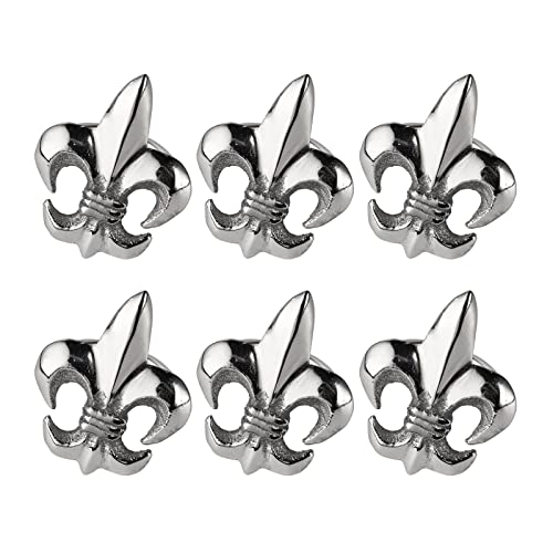 Serviettenringe 6er Set Lilie für Servietten - Serviettenhalter Aluminium Metall Silber - Tischdeko Deko Dekoration - für Dinner, Hochzeit, Weihnachten - 6 Stück von TK28MN