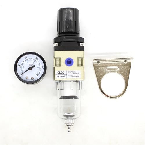 1 STÜCKE AW2000-02 1/4 pneumatischer Luftdruckregler Öl-Wasser-Abscheider Kompressor Luftfilter Controller Regler mit 4mm 6mm 8mm 10mm(AW2000-02) von TKADXPJE