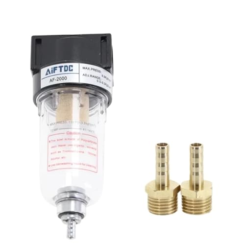 AF2000 1/4" Luftkompressorfilter Wasser-Ölabscheider Regler AFR2000 Luftaufbereitung(AF w (BT6-02x2),1 Set) von TKADXPJE