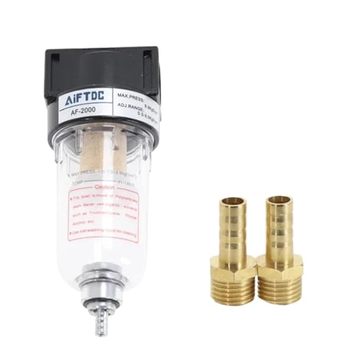 AF2000 1/4" Luftkompressorfilter Wasser-Ölabscheider Regler AFR2000 Luftaufbereitung(AF w (BT8-02x2),1 Set) von TKADXPJE