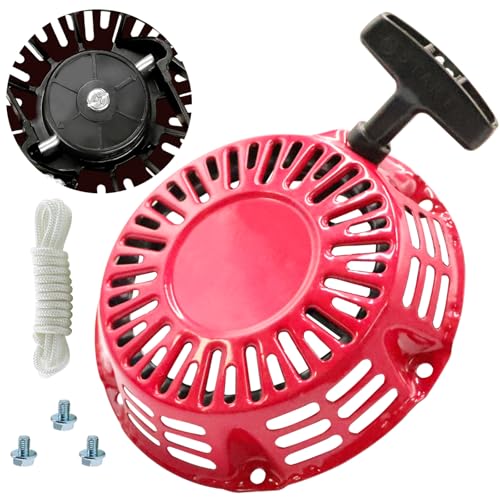 TKCBCD Seilzugstarter mit Startbecher, kompatibel mit Honda GX120 GX160 GX200 Seilzugstarter (Stahlstangenpfoten) Motor 4/5,5/6,5 PS Motor ersetzen # 28400-ZE1-003ZF 28400-ZH8-013YA von TKCBCD