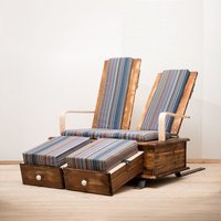 Einzigartiger Designer Liegestuhl Für 2 Personen Zweisitzer Strandkorb Prinzip Recycling Upcycling Möbel Unikat Einzelstück von TKDesignsLeipzig