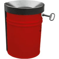 TKG Sicherheits-Papierkorb Flamm-Ex, 16 Liter, neusilber von TKG