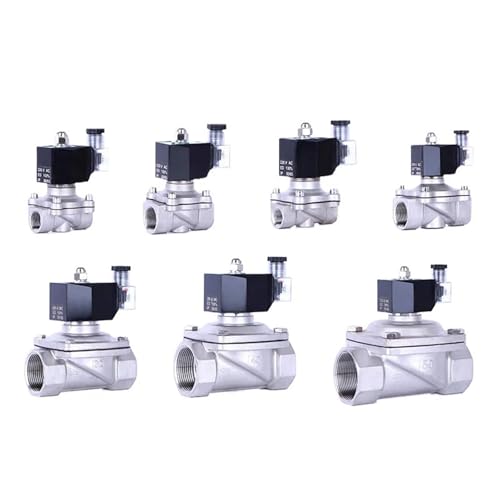 1pc Wasserdichte Elektrische Magnetventil Wasser Edelstahl 1/2 "3/4" 1 "2" DN15 DN20 DN25 IP65 hohe Temperatur Spule 12V 24V 220V(2",EPDM-SEAL_12VDC_NO) von TKGMGTN