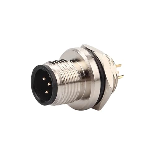 5/10/20PCS M12 Panel Zurück Montieren Flansch Buchse Wasserdichte Schraube Gewinde Kupplung Männlich Weiblich 4 5 8 12Pin Sensor Stecker(M12-Male 5Pin,10 PCS) von TKGMGTN