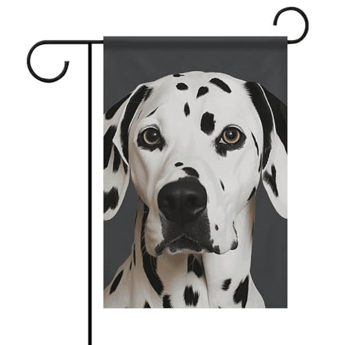 Dalmatiner-Gartenflaggen, 30,5 x 45,7 cm, doppelseitig für den Außenbereich, saisonale Outdoor-Flaggen und Banner für Terrasse, Hof, Deck, Veranda, Garten, Terrasse, Balkon, Rasen, Heimdekoration Dalmatiner-Gartenflaggen, 30,5 x 45,7 cm, doppelseitig für den Außenbereich, saisonale Outdoor-Flaggen und Banner für Terrasse, Hof, Deck, Veranda, Garten, Terrasse, Balkon, Rasen, Heimdekoration von TKJMCSW