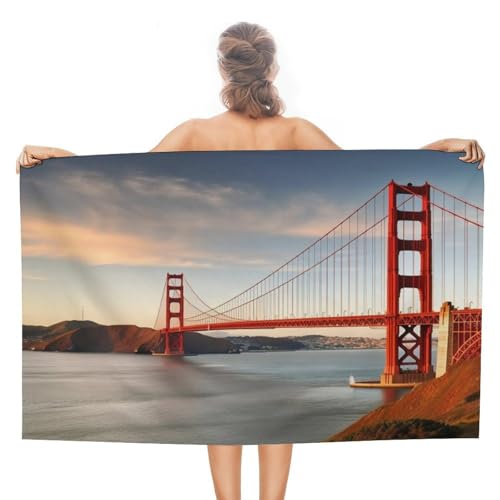 TKJMCSW Golden Gate Bridge Strandtuch, Pool-Handtücher, übergroß, schnell trocknend, Mikrofaser, sandfrei, saugfähig, leicht, personalisierbar, türkisches Strandtuch für Erwachsene, Reisen TKJMCSW Golden Gate Bridge Strandtuch, Pool-Handtücher, übergroß, schnell trocknend, Mikrofaser, sandfrei, saugfähig, leicht, personalisierbar, türkisches Strandtuch für Erwachsene, Reisen von TKJMCSW