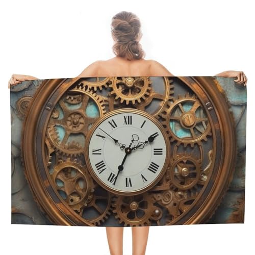 TKJMCSW Rusty Steampunk-Strandtuch, 130 x 78 cm, Pool-Handtücher, übergroß, schnell trocknend, Mikrofaser, sandfrei, saugfähig, leicht, personalisierbar, türkisches Strandtuch für Erwachsene, Reisen TKJMCSW Rusty Steampunk-Strandtuch, 130 x 78 cm, Pool-Handtücher, übergroß, schnell trocknend, Mikrofaser, sandfrei, saugfähig, leicht, personalisierbar, türkisches Strandtuch für Erwachsene, Reisen von TKJMCSW